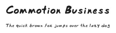 Commotion Business by panic4 — Script Handwritten Font — thumbnail 1