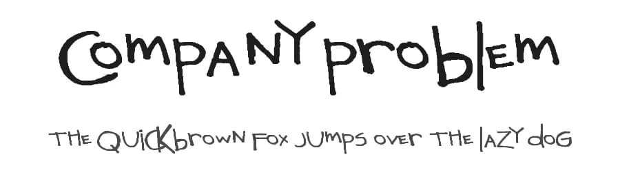 Company Problem by Xerographer Fonts — Script Handwritten Font