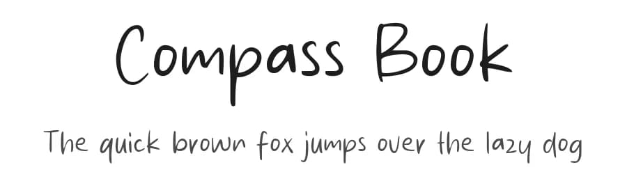 Compass Book by MJType — Script Handwritten Font