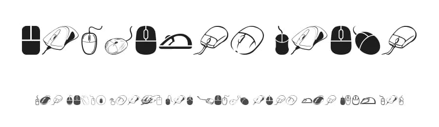 Computer Mouse by Woodcutter — Dingbats Font