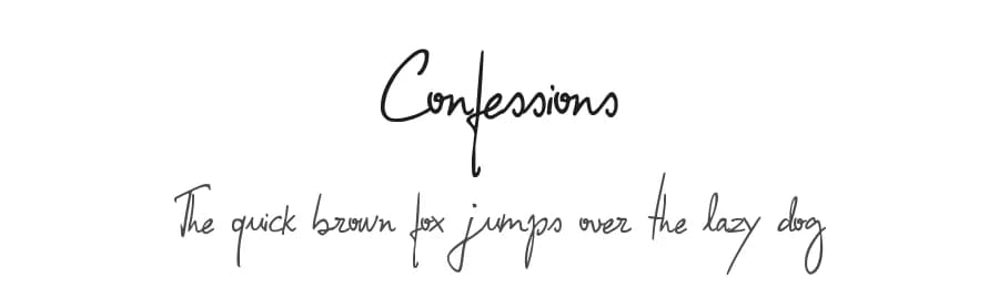 Confessions by xpeehdroox — Script Handwritten Font