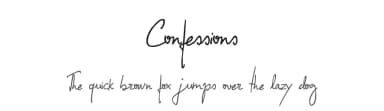 Confessions by xpeehdroox — Script Handwritten Font — thumbnail 1