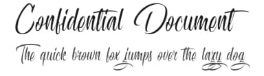 Confidential Document by Octotype  | Thomas Boucherie — Script Handwritten Font — thumbnail 1