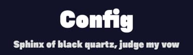 Config by Adam Ladd — Sans Serif Font — thumbnail 2