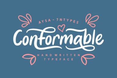 Conformable Font by Aysa — Script Handwritten Font — thumbnail 1