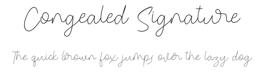 Congealed Signature by Rometheme Std — Script Handwritten Font