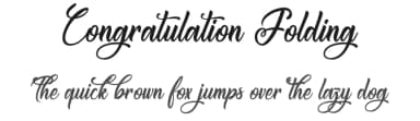 Congratulation Folding by Octotype  | Thomas Boucherie — Script Handwritten Font — thumbnail 1