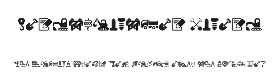 Construction Icons by Woodcutter — Dingbats Font