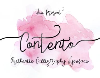 Contento Script Font by Ijem RockArt — Script Handwritten Font — thumbnail 1