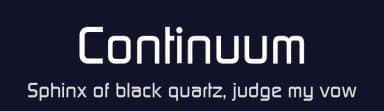 Continuum by Brøderbund Software — Sans Serif Font — thumbnail 2