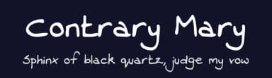 Contrary Mary by Kimberly Geswein — Script Handwritten Font — thumbnail 2