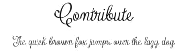 Contribute by Fontscafe.com — Script Handwritten Font — thumbnail 1