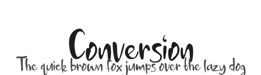Conversion by Wildan Type — Script Handwritten Font