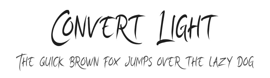 Convert Light by Mindtype Co. — Script Handwritten Font