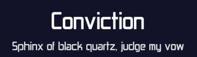 Conviction by Hasbarak — Sans Serif Font — thumbnail 2