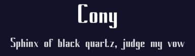 Cony by Serge Shi — Sans Serif Font — thumbnail 2