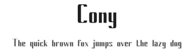 Cony by Serge Shi — Sans Serif Font — thumbnail 1