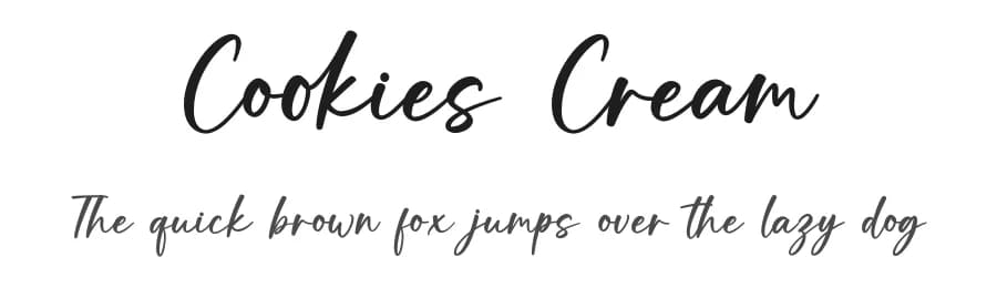 Cookies Cream by Graphix Line Studio — Script Handwritten Font