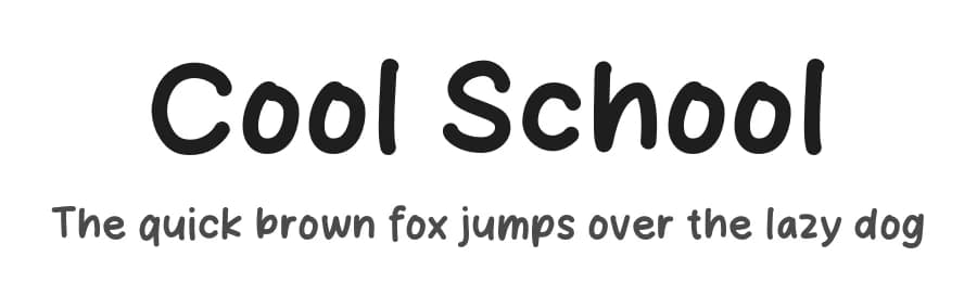 Cool School by MJType — Script Handwritten Font