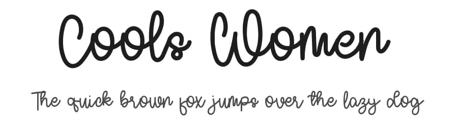 Cools Women by FreshtypeINK — Script Handwritten Font