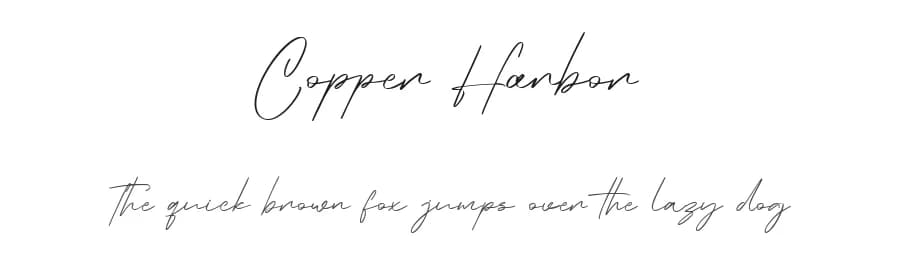 Copper Harbor by Maulana Creative — Script Handwritten Font