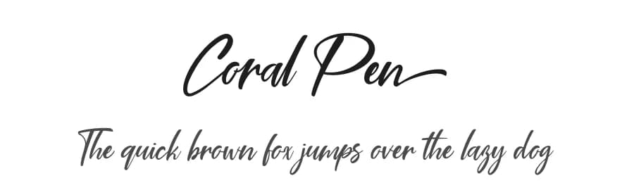 Coral Pen by Suzuran San — Script Handwritten Font