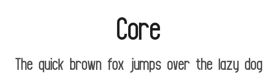 Core by SushiHueDesign — Sans Serif Font