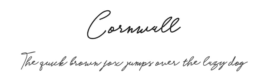 Cornwall by Type Graphy — Script Handwritten Font