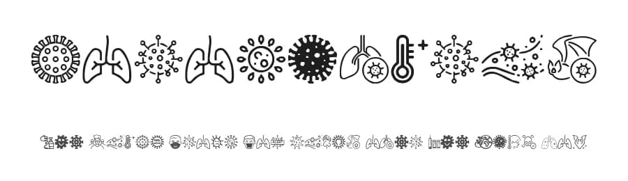 Coronavirus by Woodcutter — Dingbats Font