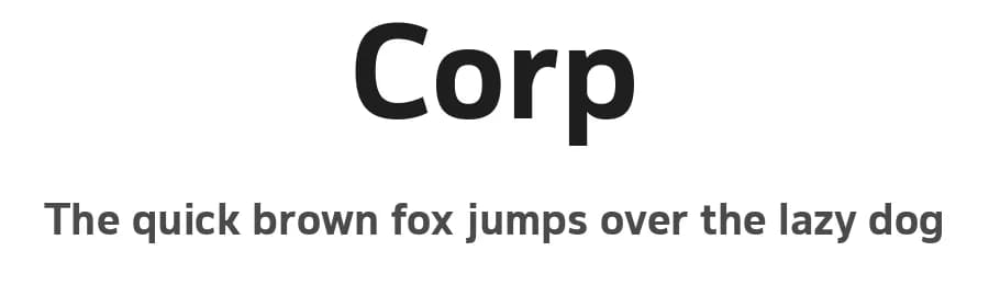 Corp by Eko Bimantara — Sans Serif Font
