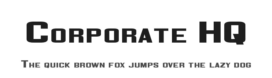 Corporate HQ by Vic Fieger — Sans Serif Font — preview 1