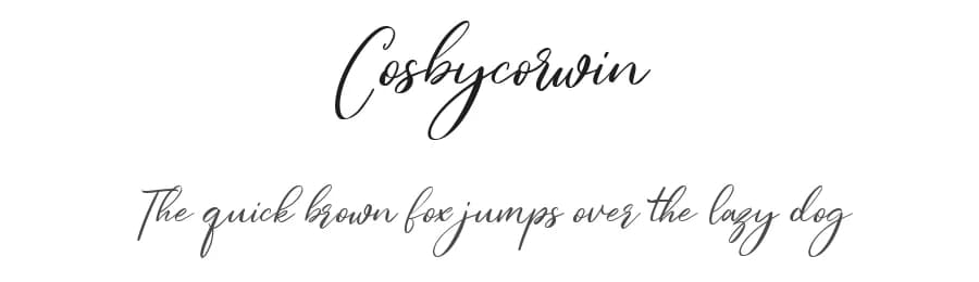 Cosbycorwin by Maulana Creative — Script Handwritten Font