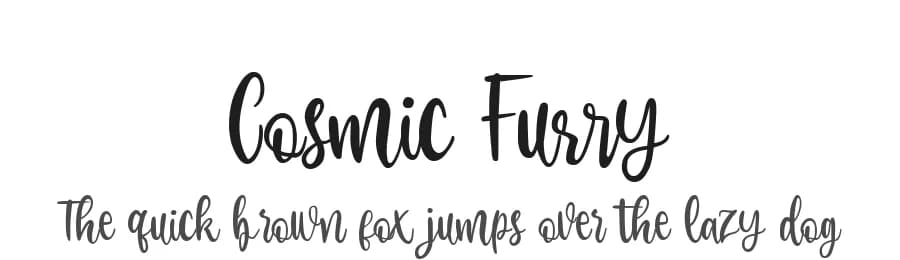 Cosmic Furry by zamjump — Script Handwritten Font