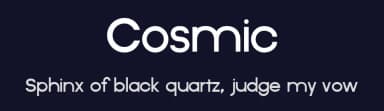 Cosmic by Seung Kim — Sans Serif Font — thumbnail 2