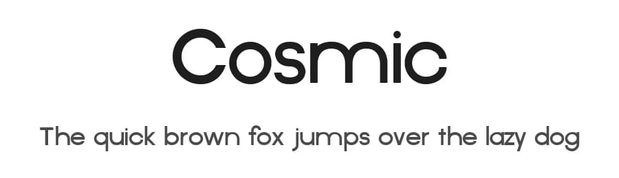 Cosmic by Seung Kim — Sans Serif Font