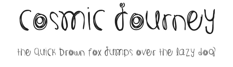 Cosmic Journey by Des Gomez — Script Handwritten Font