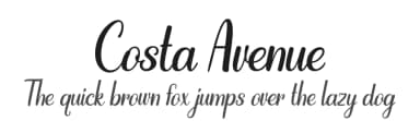 Costa Avenue by Kurnia Setyadi — Script Handwritten Font — thumbnail 1
