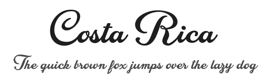 Costa Rica by Billy Argel Fonts ® — Script Handwritten Font