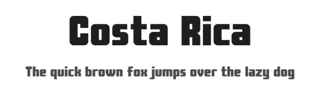 Costa Rica by Rafael Ferran i Peralta — Sans Serif Font