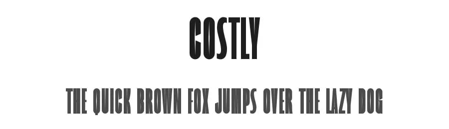 Costly by Graphicxell — Sans Serif Font