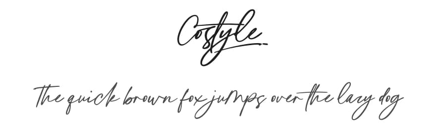 Costyle by Riyadh Rahman — Script Handwritten Font — preview 1