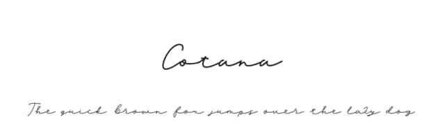 Cotana by Monoco Type Foundry — Script Handwritten Font