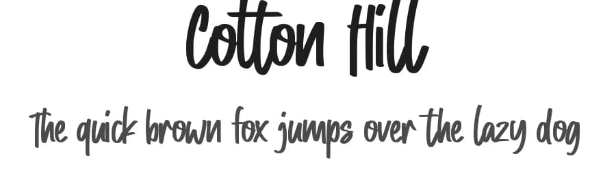 Cotton Hill by Gassstype — Script Handwritten Font