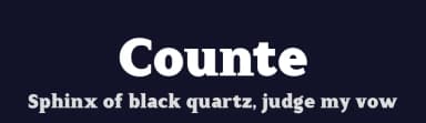 Counte by Namela Type — Serif Font — thumbnail 2