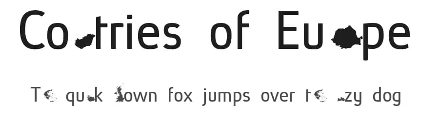 Countries of Europe by ingoFonts — Dingbats Font