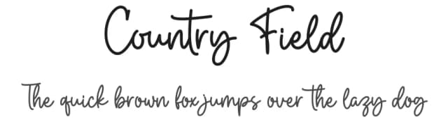 Country Field by Graphix Line Studio — Script Handwritten Font