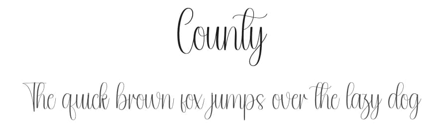 County by Andi Moz — Script Handwritten Font