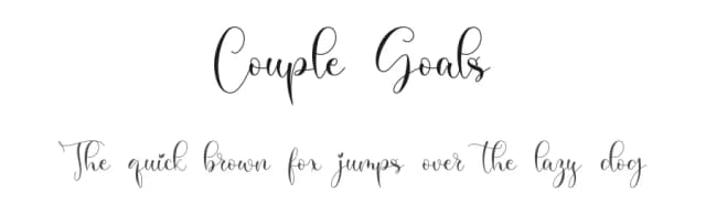 Couple Goals by NanaNissa — Script Handwritten Font