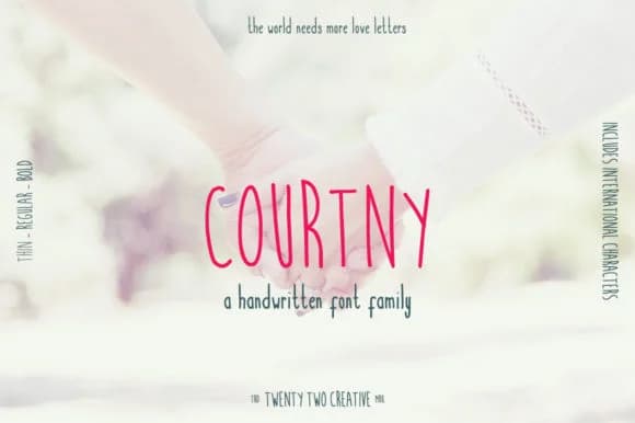 Courtny Family Font by Twenty Two — Script Handwritten Font