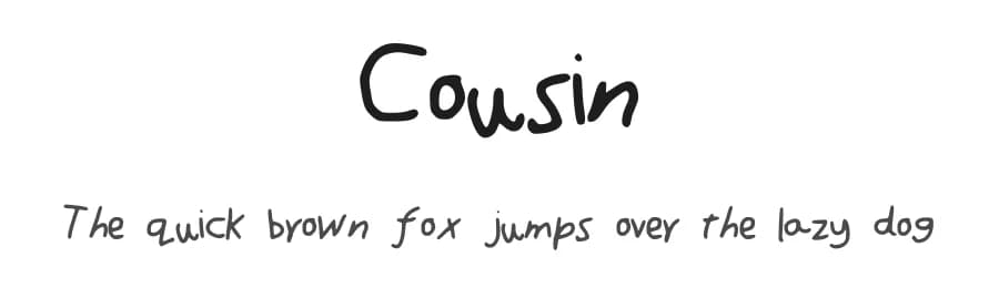 Cousin by Bjokey — Script Handwritten Font